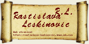 Rastislava Leškinović vizit kartica
